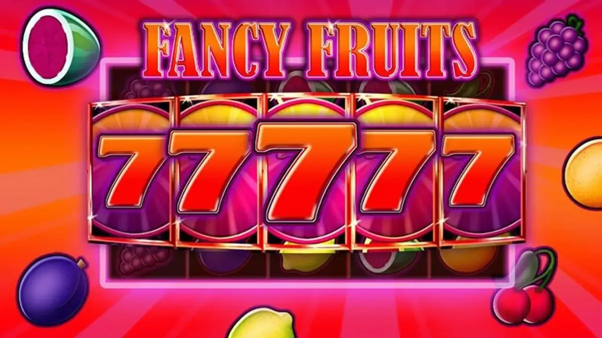 Ein Screenshot, der einen massiven Gewinn durch 5 Rote Siebenen bei Fancy Fruits zeigt