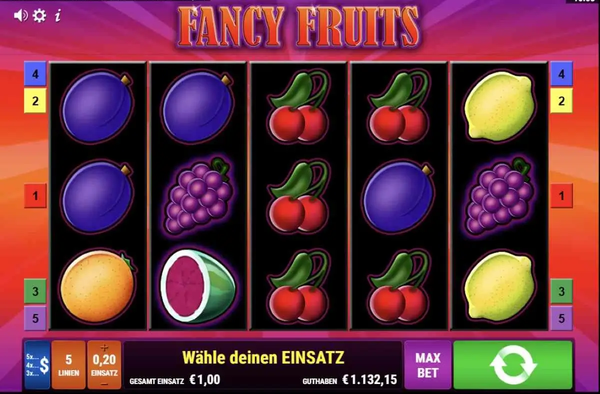 Hauptbild des Fancy Fruits Spielautomaten